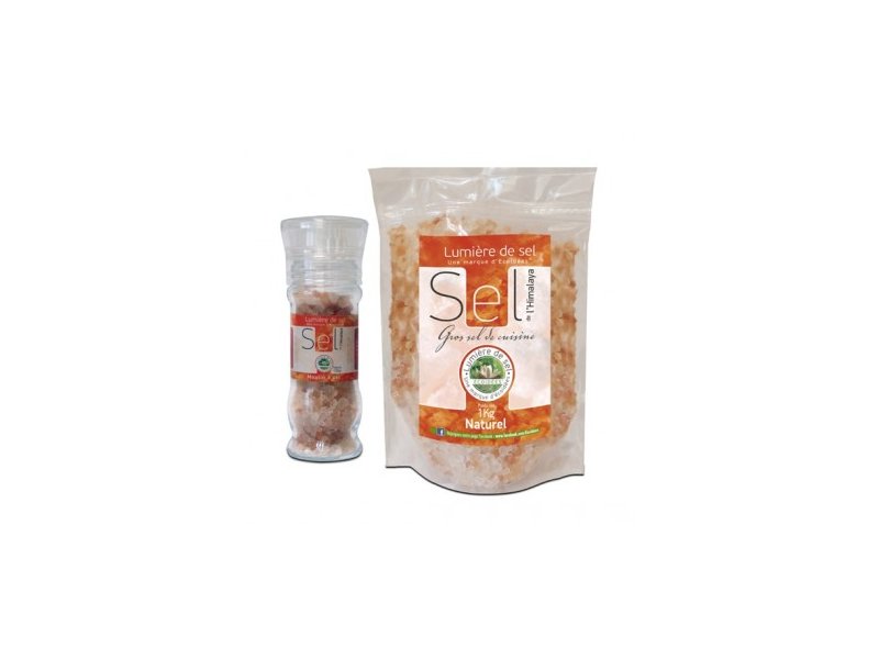 Gros sel rose de l'Himalaya - 1kg, Ecoidées